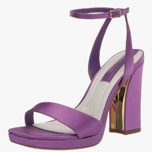 Franco Sarto Purple Ankle Strap Heels